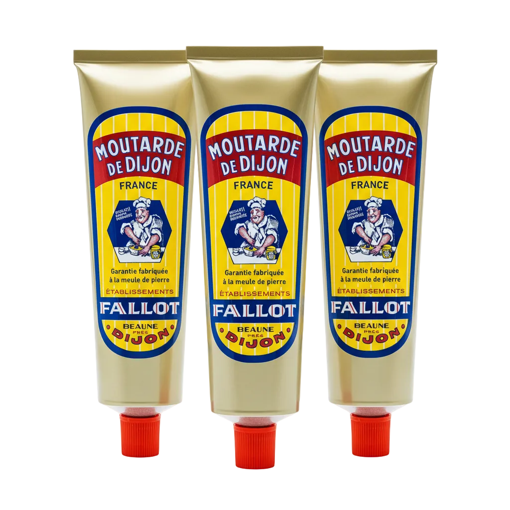 Edmond Fallot — Pack de 3 Tubes de Moutarde de Dijon Véritable (150g x3) — Exclusivité Canada