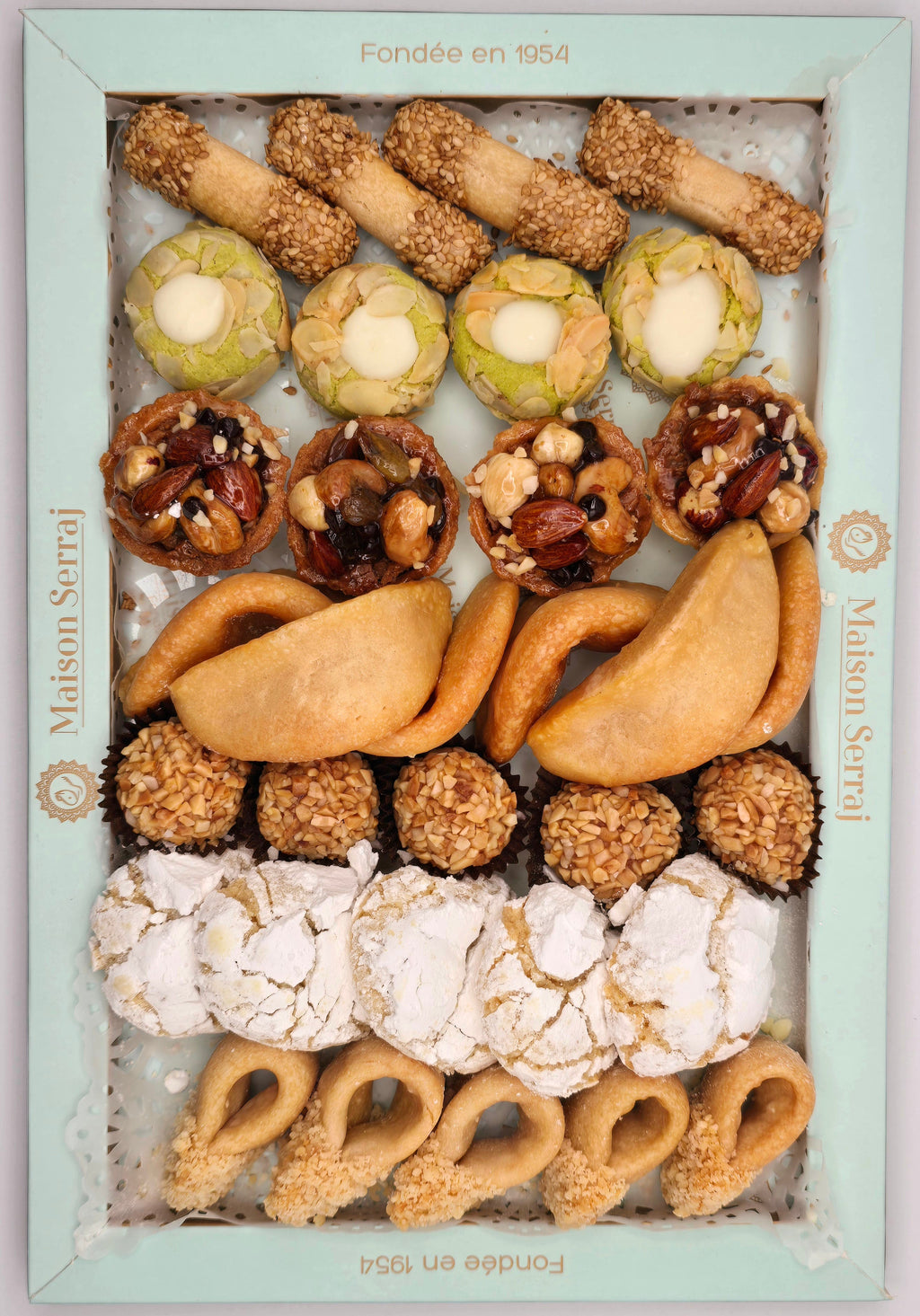 Assortiment de biscuits beldi marocains aux amandes, Maison Serraj - 1,2kg