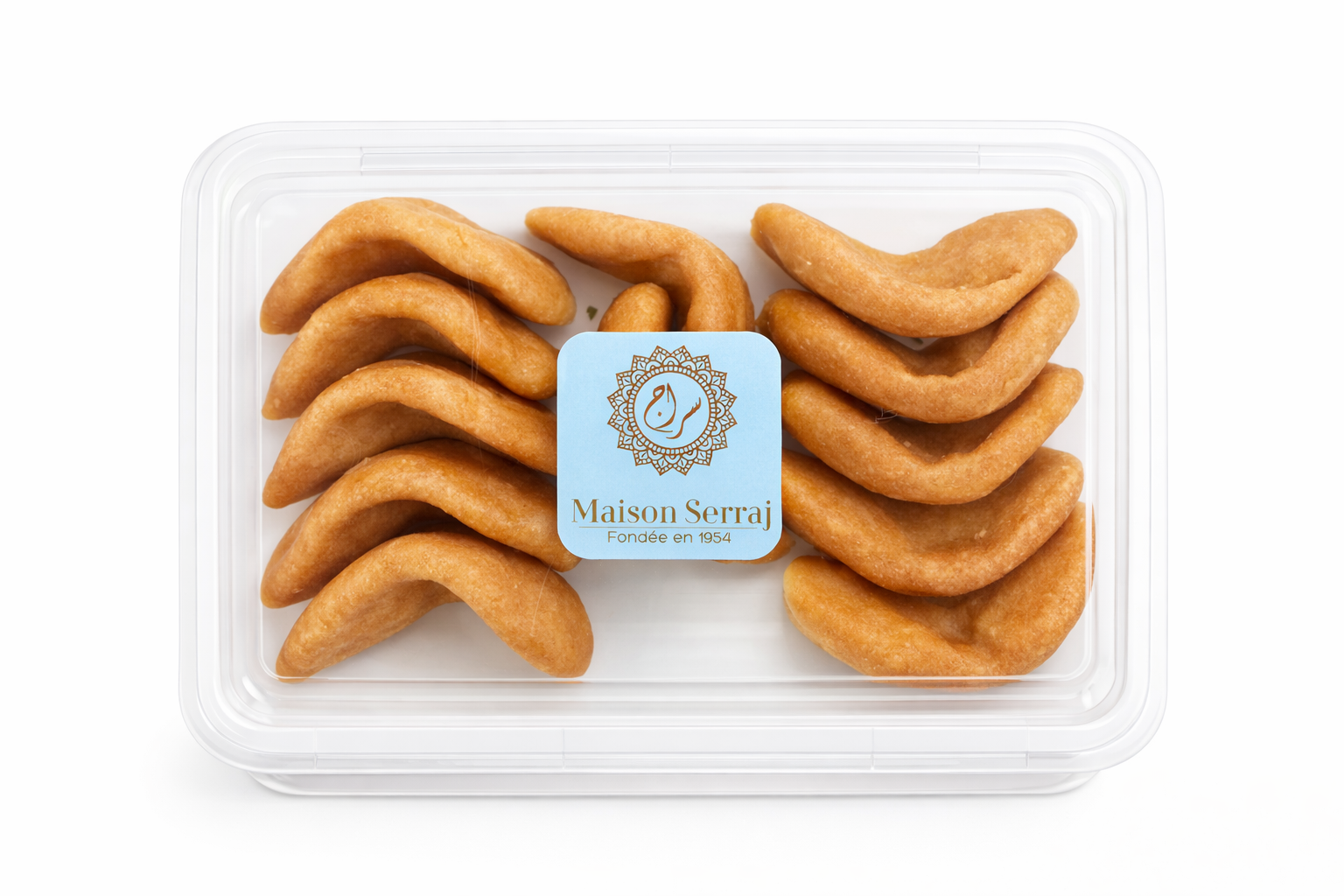 Kaab Ghzal aux amandes (12 pièces), Maison Serraj ≈ 250g