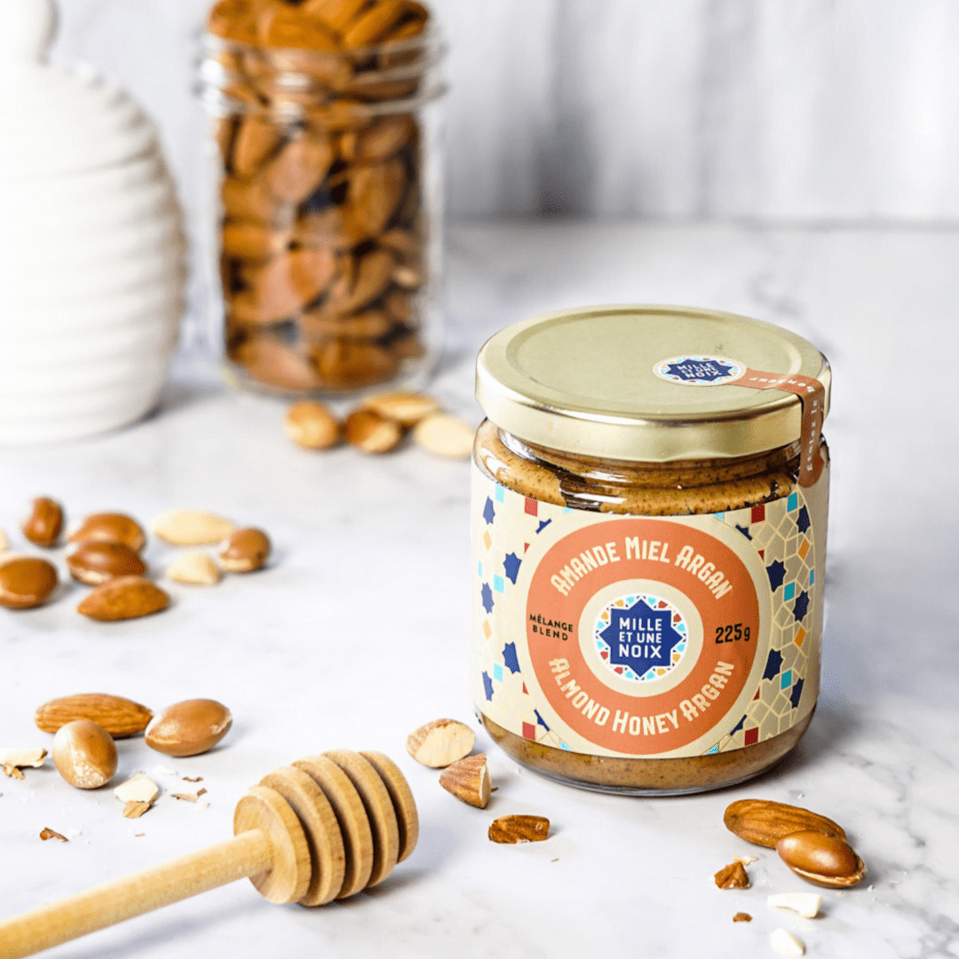 Beurre Amande Miel Argan (Amlou) - Château Vert l'art du terroir