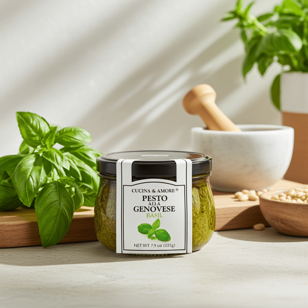 Pesto alla Genovese (Basil Pesto) - Château Vert l'art du terroir