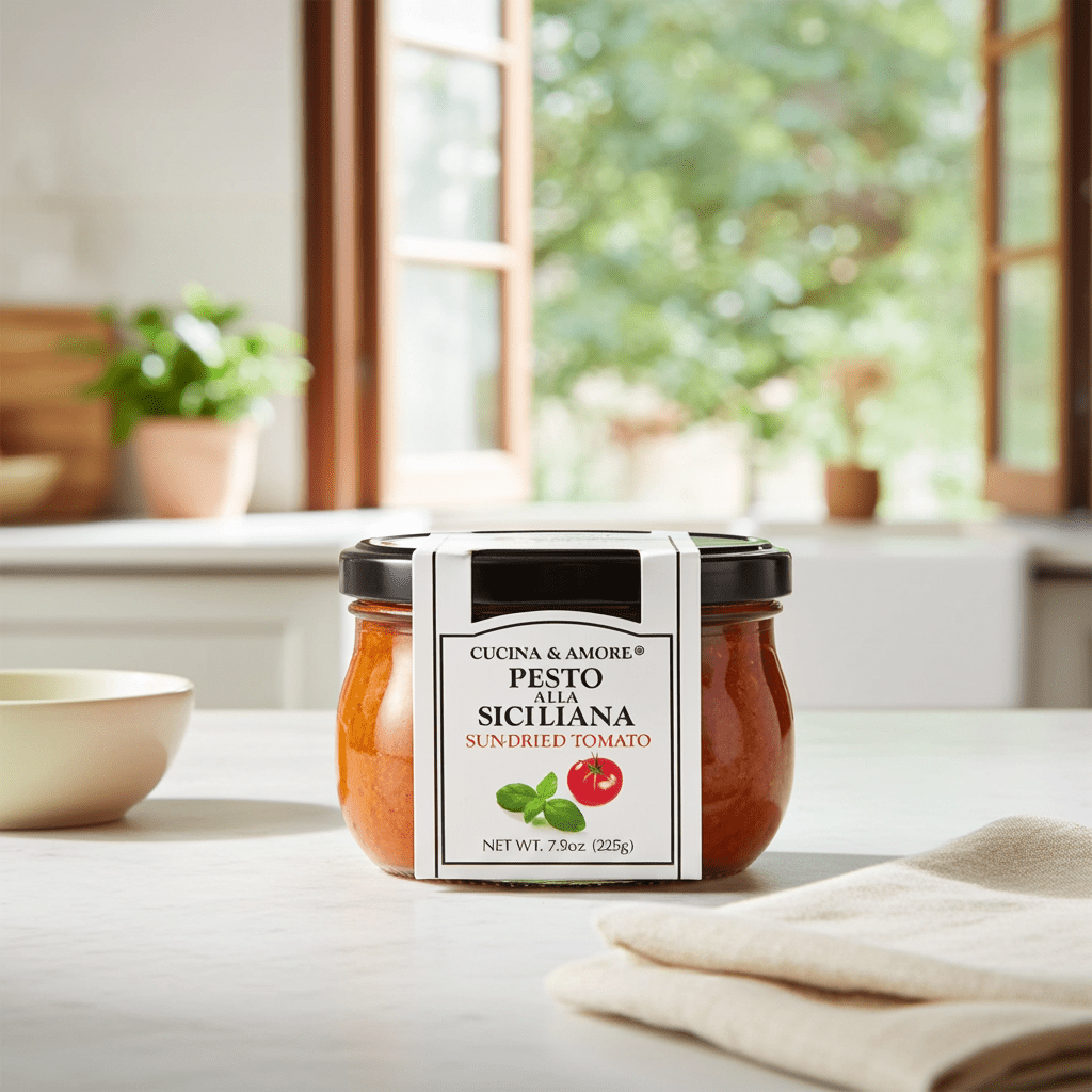 Pesto alla Siciliana (Pesto de tomates séchées au soleil) - Château Vert l'art du terroir