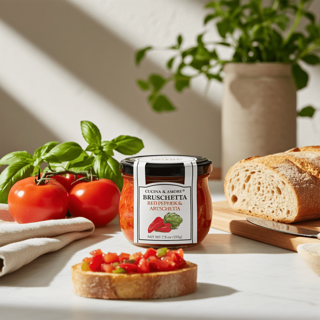 Poivre rouge et artichaut Bruschetta - Château Vert l'art du terroir