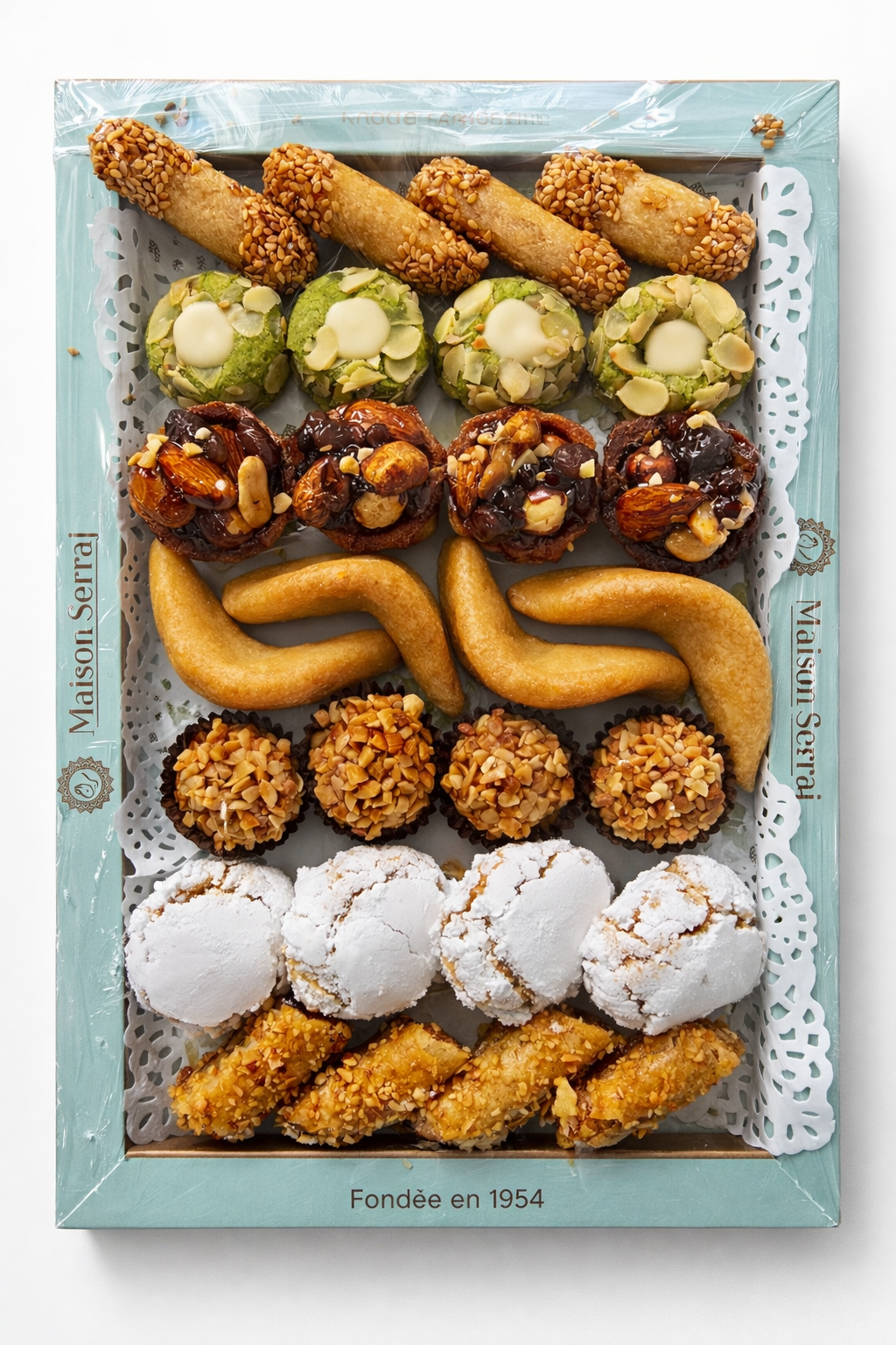 Assortiment de biscuits beldi marocains aux amandes, Maison Serraj - 600g