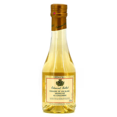 Vinaigre de vin blanc au gingembre Edmond Fallot 250ml condiment exotique