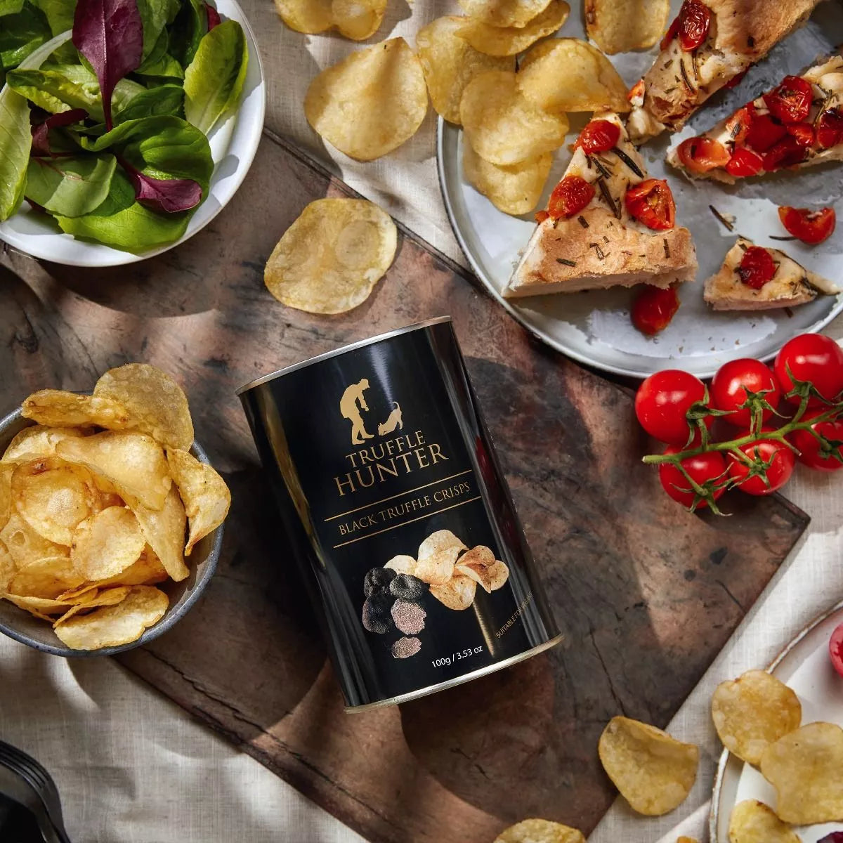 Chips Truffe Noire TruffleHunter 100g | Black Truffle Crisps