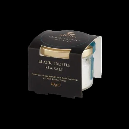 Flaked Black Truffle Sea Salt - Gourmet Food Seasoning Condiment